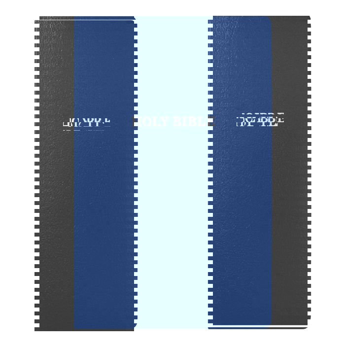 Custom KJV Blue Standard Size Personalized Holy Bible Small Print