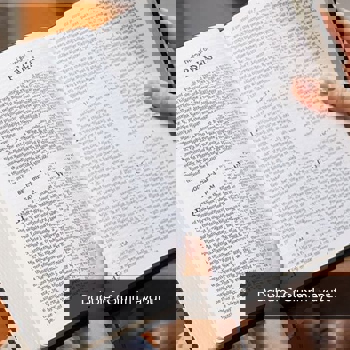 Custom KJV Blue Standard Size Personalized Holy Bible Small Print