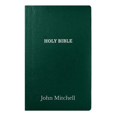 Custom KJV Green Standard Size Personalized Holy Bible Small Print