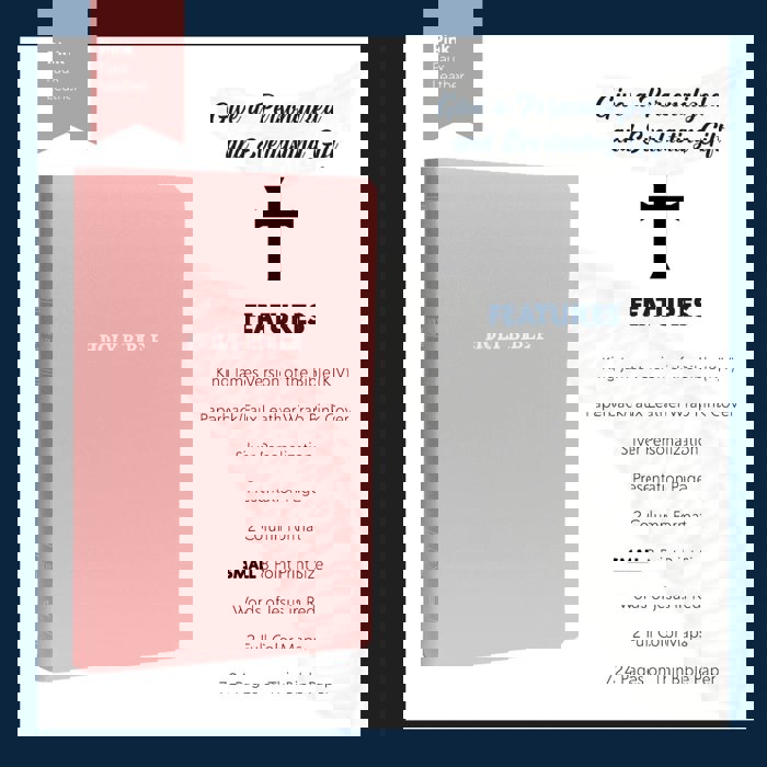 Custom KJV Pink Standard Size Personalized Holy Bible Small Print