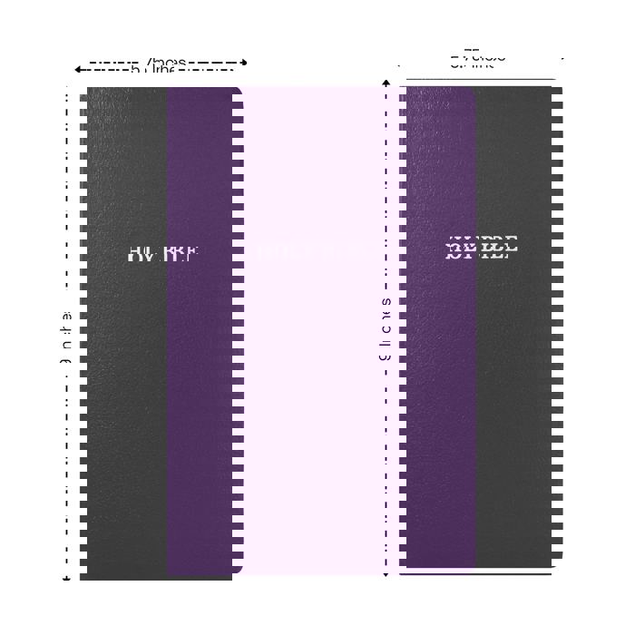 Custom KJV Purple Standard Size Personalized Holy Bible Small Print