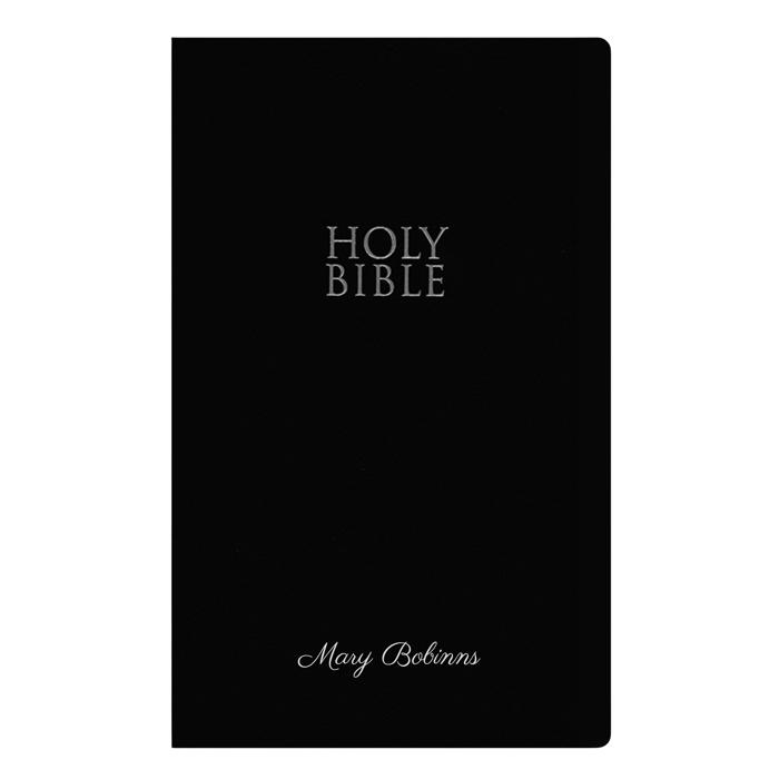 Custom NIV Black Standard Size Personalized Holy Bible Small Print