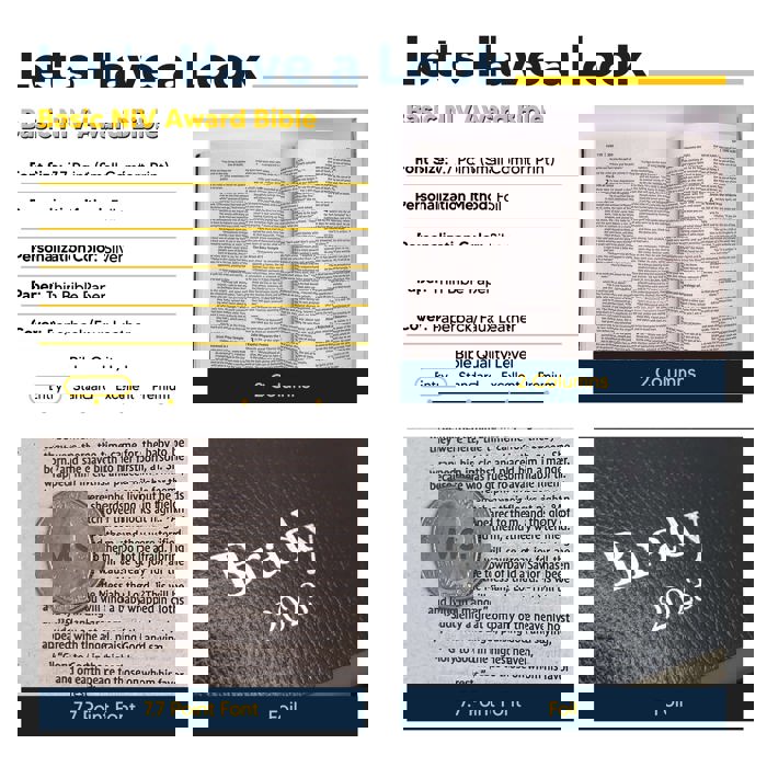 Custom NIV Black Standard Size Personalized Holy Bible Small Print