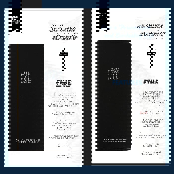 Custom NIV Black Standard Size Personalized Holy Bible Small Print