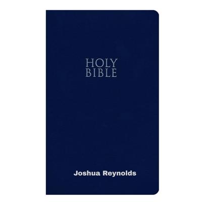 Custom NIV Blue Standard Size Personalized Holy Bible Small Print