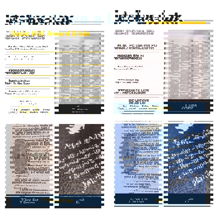 Custom NIV Blue Standard Size Personalized Holy Bible Small Print