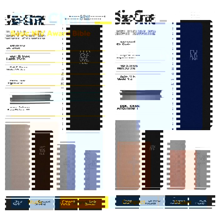 Custom NIV Blue Standard Size Personalized Holy Bible Small Print