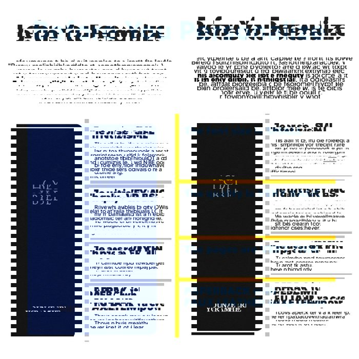 Custom NIV Blue Standard Size Personalized Holy Bible Small Print