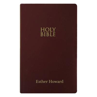 Custom NIV Burgundy Standard Size Personalized Holy Bible Small Print