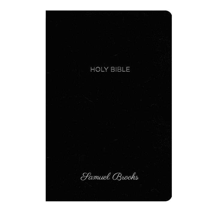 Custom NKJV Black Standard Size Personalized Holy Bible Small Print