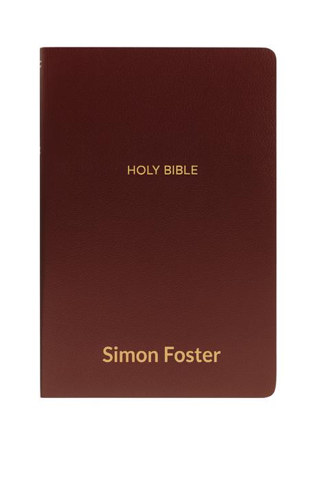 Custom NKJV Burgundy Standard Size Personalized Holy Bible Small Print