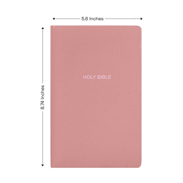 Custom NKJV Pink Standard Size Personalized Holy Bible Small Print