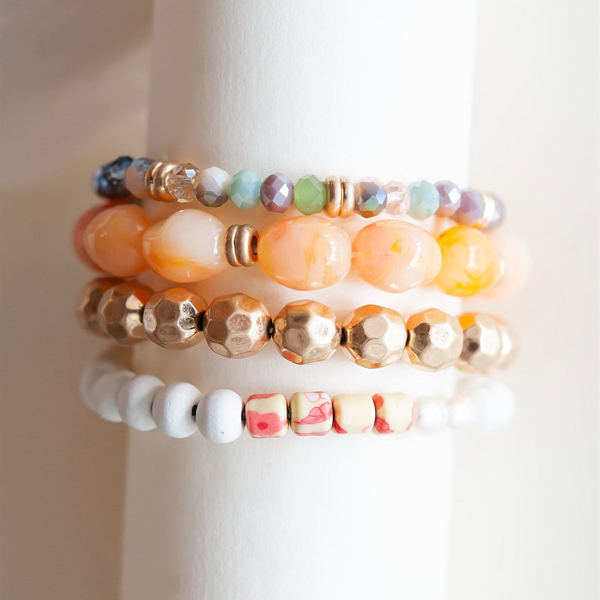 Kodie Bracelet Stacks | Spring Summer Fashion Bracelets | Colorful Beaded Layering Bracelets