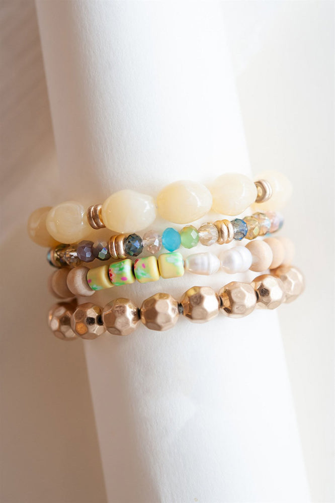 Kodie Bracelet Stacks | Spring Summer Fashion Bracelets | Colorful Beaded Layering Bracelets