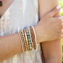  Lucy Crystal and Stone Bracelet Stacks | Layering Bracelet Set | Stackable Beaded Bracelets