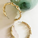  Christa Gold Link Hoops | Gold Chain and Crystal Hoop Earrings