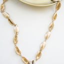  Samantha Puka Shell Necklace | Gold Puka Shell Chain with Natural Puka Shell Accent | Boho Beach Babe Accessories | Single Strand Sea Shell Necklace