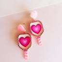  Pickleball Earrings | Heart Earrings | Pickleball Gift 