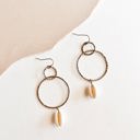  Blake Dangle Hoop Earrings | Gold Hoops with Shells