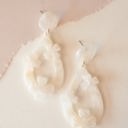  Birdie Marbled Lucite Dangle | Clover Accented Teardrop Earring