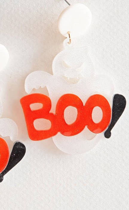 Boo Ghost Earring | Spooky Halloween Earrings