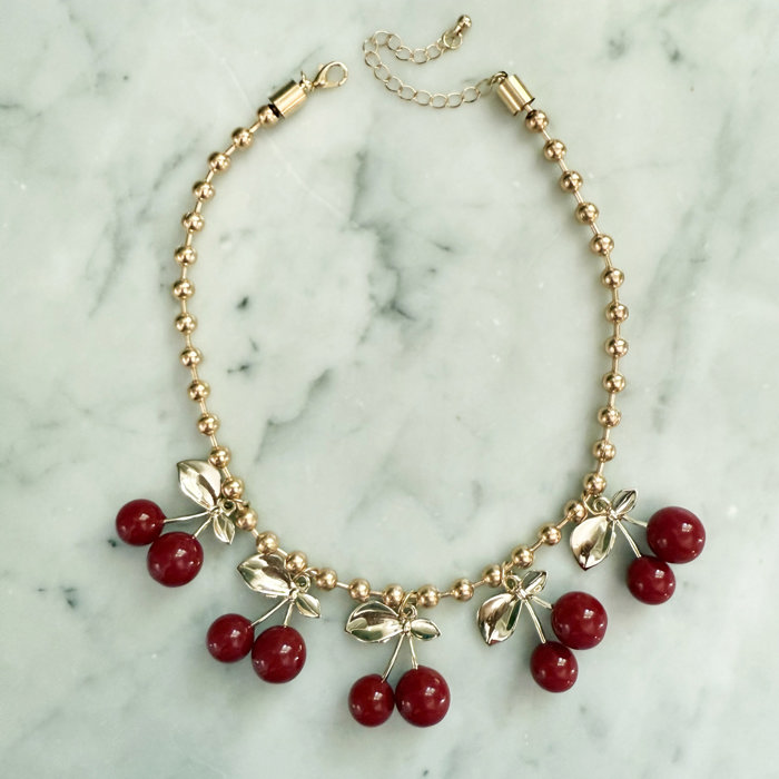 Cherries Jubilee Charm Necklace 