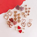  Valentines Day Earrings | Heart Jewelry | Galentines Gift | Sparkly Romantic Studs | Lover Era