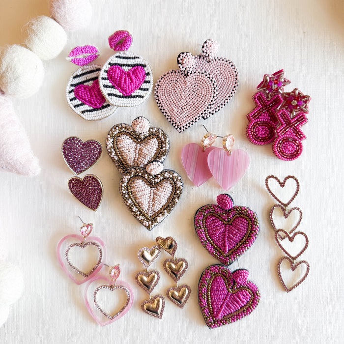 Valentine's Day Earrings | Heart Jewelry | Galentine's Gift 