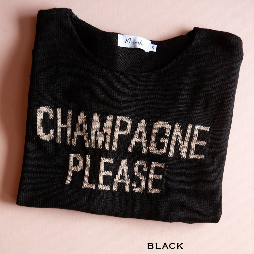 Champagne Please Sweater | Bachelorette Party Gift | Brunch and Mimosa Shirt | Bridal Party | New Year Eve Top