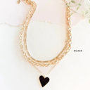  Golden Heartline Necklace | Layered Chain Valentine's Day Necklace