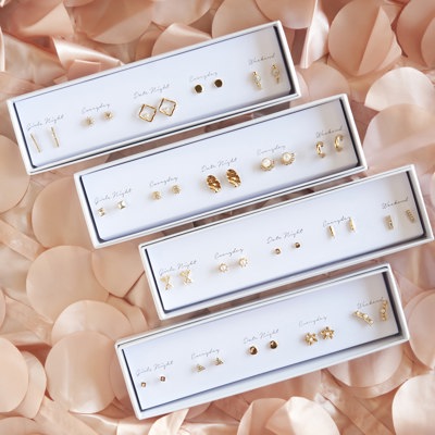 Boxed Stud Sets | Set of 5 Dainty Stud Earrings