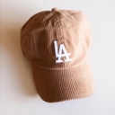  Corduroy LA Baseball Cap | Earth Tone Dodgers Ball Hat