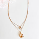  Claire Topaz Drop Necklace | Elegant Gemstone Necklace | Two Tiered Layering Pendant Necklace