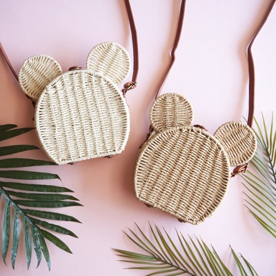 Rattan Mouse Shoulder Bag 