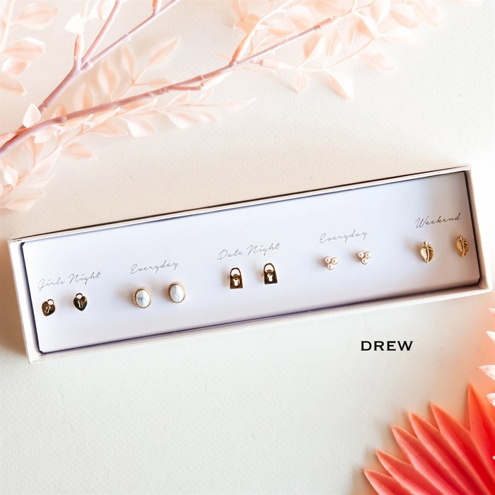 Boxed Stud Earrings Set | Gift Ready Dainty Stud Earrings