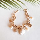  Farrah Shell and Starfish Charm Bracelet | Sea Life Natural Shell Bracelet