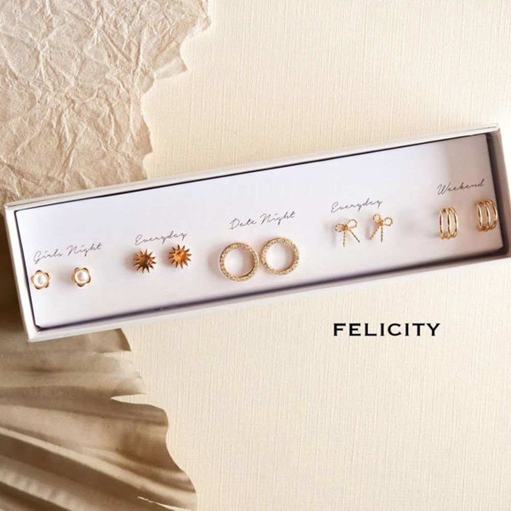 Boxed Stud Earrings Sets | Dainty Earrings Sets | Gift Ready Holiday Earring Sets