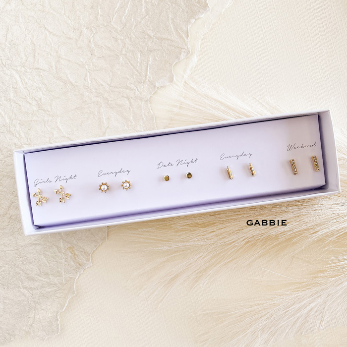 Boxed Stud Earrings Set | Gift Ready Dainty Stud Earrings