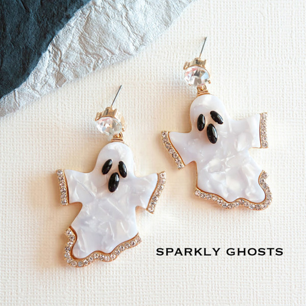 Friendly Halloween Earrings | Harvest Festival Dangle Earrings | Pumpkin | Ghost | Spiders