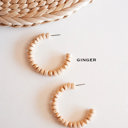  Beaded Hoops | Unique Wood and Crystal Earrings