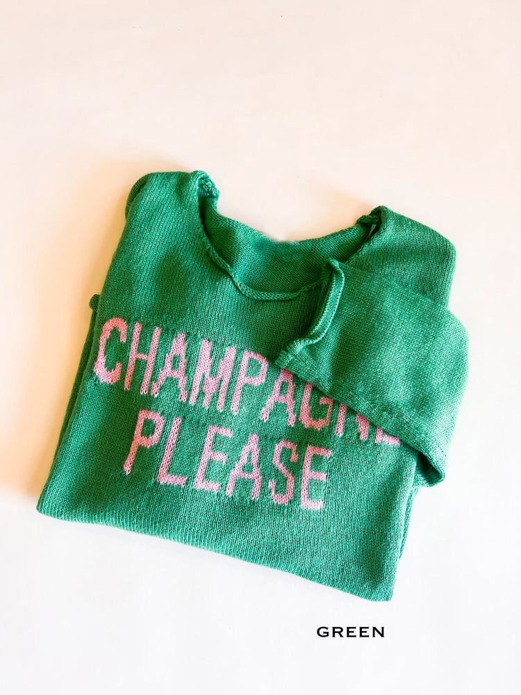 Champagne Please Sweater | Bachelorette Party Gift | Brunch and Mimosa Shirt | Bridal Party | New Year Eve Top