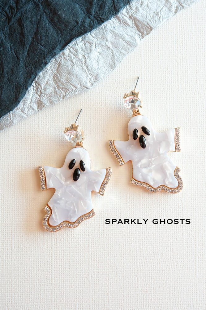 Friendly Halloween Earrings | Harvest Festival Dangle Earrings | Pumpkin | Ghost | Spiders