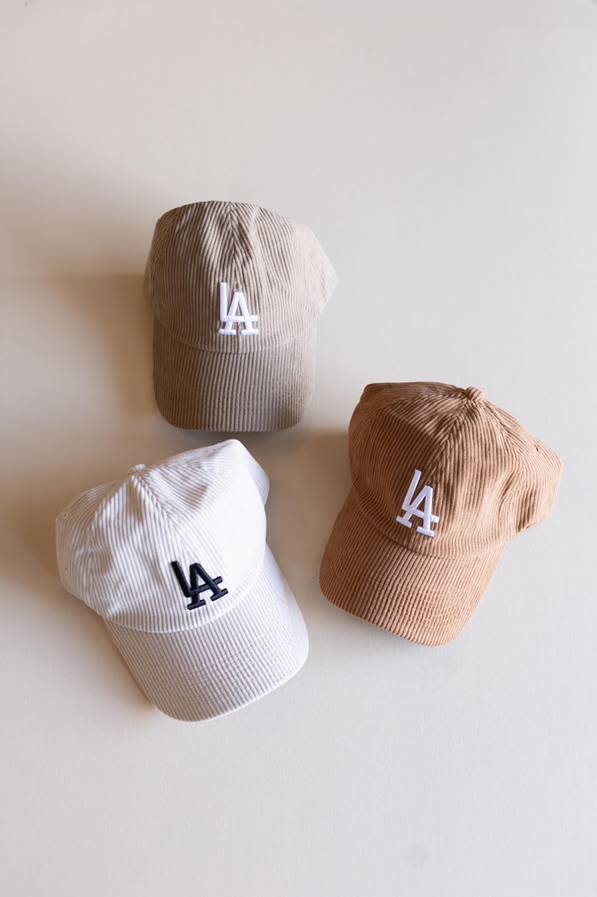 Corduroy LA Baseball Cap | Earth Tone Dodgers Ball Hat