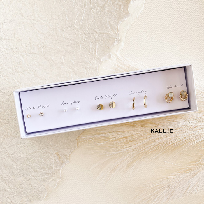 Boxed Stud Earrings Set | Gift Ready Dainty Stud Earrings