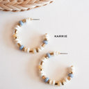  Beaded Hoops | Unique Wood and Crystal Earrings