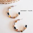  Beaded Hoops | Unique Wood and Crystal Earrings