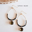  Beaded Hoops | Unique Wood and Crystal Earrings