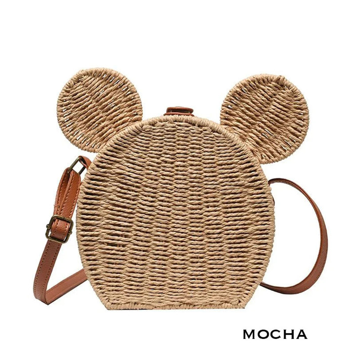 Rattan Mouse Shoulder Bag 