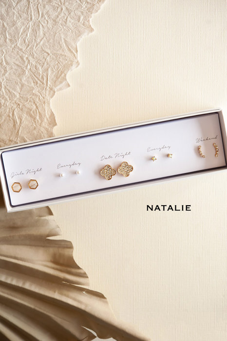 Boxed Stud Earrings Set | Gift Ready Dainty Stud Earrings