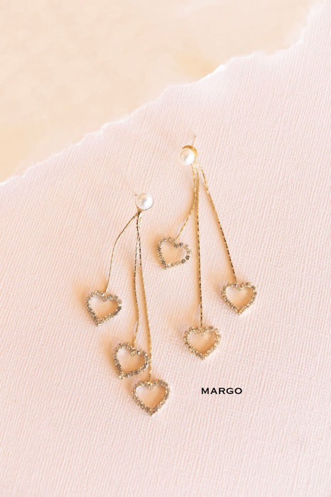 Neutral Valentine Earrings | Cream and Black Heart Earrings | Small Pearl Heart Hoops | Valentine's Day Gift